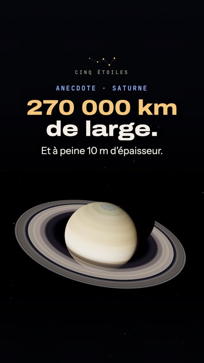 Couverture : 270 000 km de large, les anneaux de Saturne